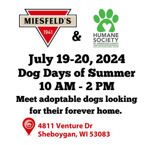 Dog Days of Summer at Miesfeld's Meet Adoptable Dogs From the Humane ...