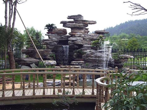 园林假山喷泉制作，塑石，水泥假山 - 新乐市烁景不锈钢雕塑 - 九正建材网