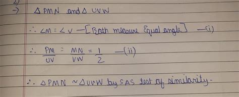 are two triangles in the figure similar according to the information ...