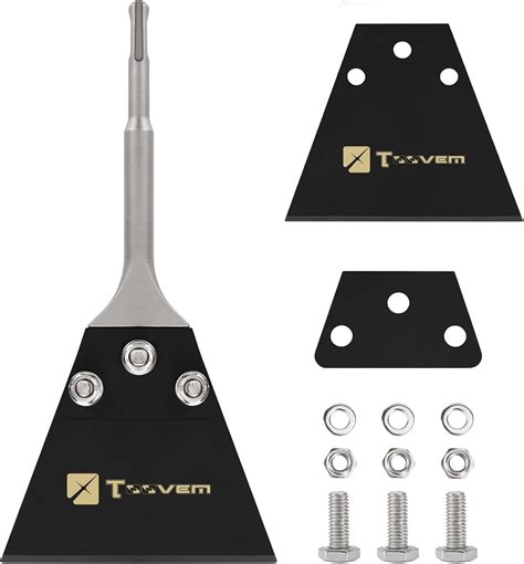 SDS Plus Floor Scraper Kit, TOOVEM 5 Inch Tile Removal Tool, SDS Plus ...