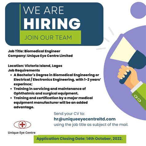 Biomedical Engineer Vacancy