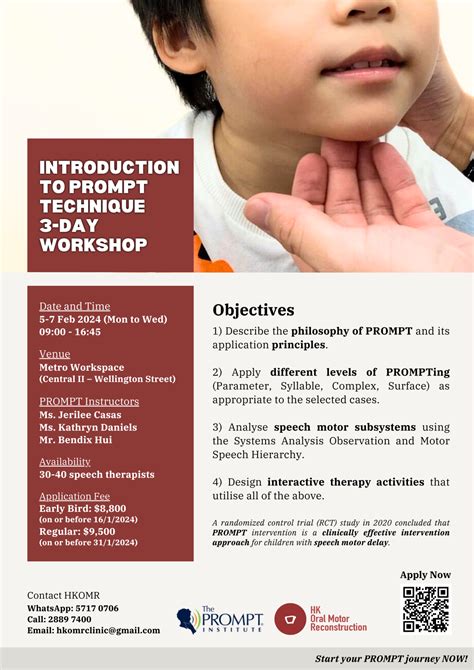 Introduction to PROMPT Technique 3-day workshop - The Hong Kong Association of Speech Therapists ...