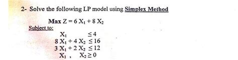 Image result for LP Simplex Method Sample Problems