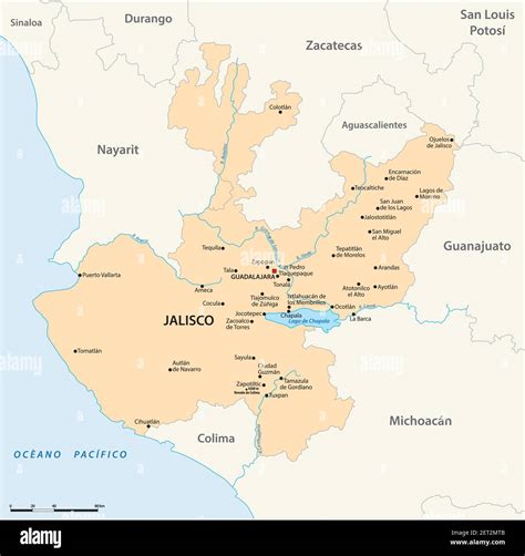 Guadalajara Jalisco Mexico Map Jalisco Map Stock Illustrations – 207