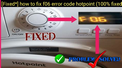 Image result for Hotpoint F06 Error Code