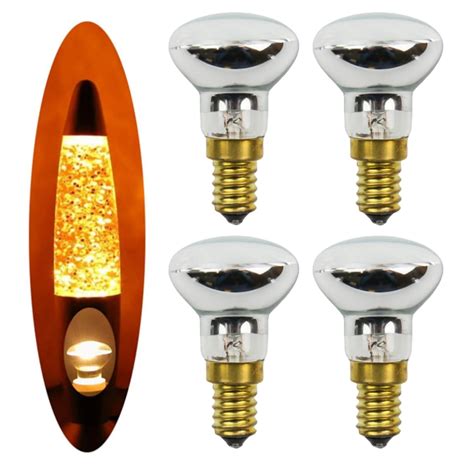 Morulong Lava Lamp Bulb Replacement, R39 E17 30W Reflector Bulbs, 4 ...