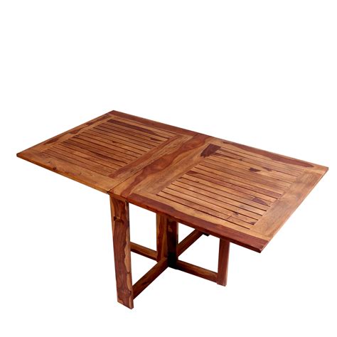 Honey Polish 4 Seater Solid wood folding dining table