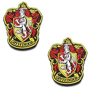 2PCS Harry Potter House of Gryffindor House Hogwarts Crest Patch Hook ...