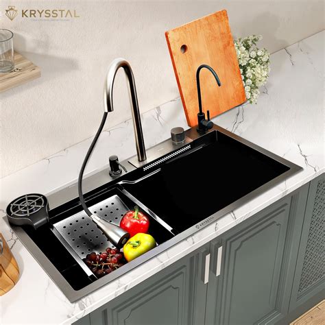 Smart 304 SS Modular Kitchen Sink 30" with RO & Nano-Coating | Krysstal