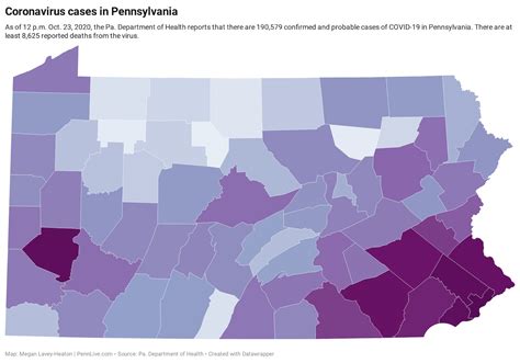 Where are Pennsylvania’s 190,579 coronavirus cases? Oct. 23 map, county ...