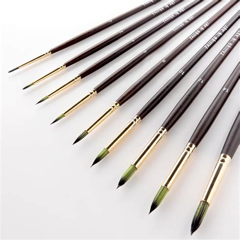 Amazon.com: Falling in Art 9 PCS Round Paint Brushes Set, Professional ...