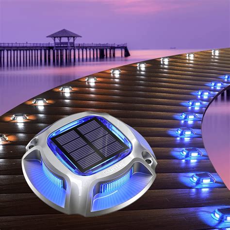 Quntis Solar Deck Lights 12 Pack, IP68 Waterproof Aluminum Driveway ...