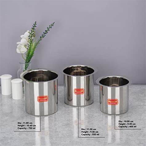Sumeet Stainless Steel Ganj / Milk Boiler / Milk Pot /Long Tapeli Set ...