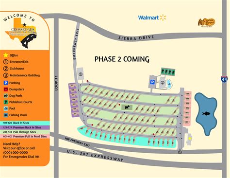 Park Map - CrossRoads Luxury RV Park