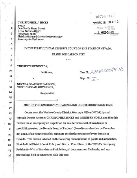 Carson City Judge rules Pardons board can't consider commuting state ...