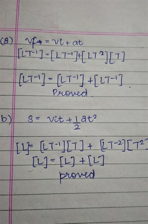 show that the equations (a) Vf=Vi+at (b) S=Vit+ 1/2 at2 are ...
