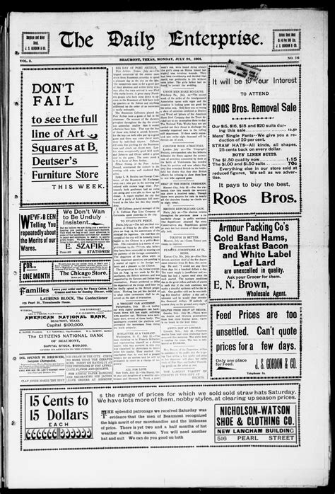 The Daily Enterprise (Beaumont, Tex.), Vol. 5, No. 76, Ed. 1 Monday ...