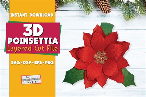 Poinsettia Christmas Flower · Creative Fabrica