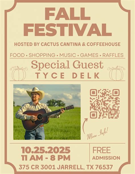 1st Annual Fall Festival featuring Tyce Delk, 375 County Road 3001 ...