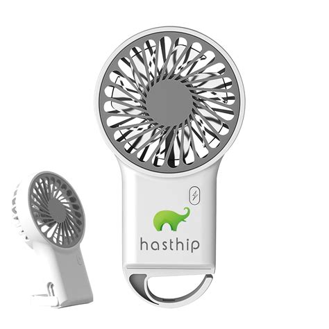 HASTHIP® USB Rechargeable Handheld Mini Fan, 3 Speed Settings, Long ...
