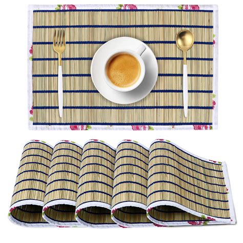 Buy HomeStorie Natural Handmade River Grass Dining Table Placemats Set ...