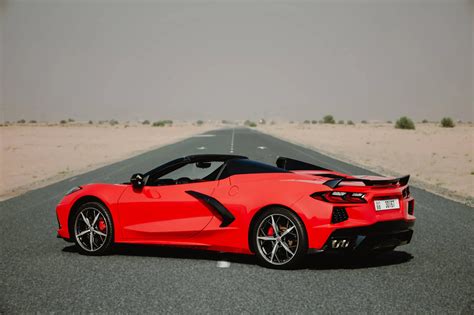 Rent Chevrolet Corvette Red in Dubai - Sportscars - Octane.Rent