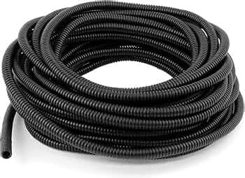 Hyflex Black Cable Tube 10mm x 7.5mm Flexible Cable Management Sleeve ...