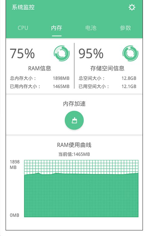 手机系统监控APP界面设计案例-上海艾艺