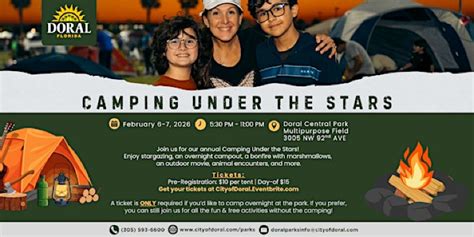 Camping Under the Stars | 3005 NW 92nd Ave: Tickets, Dates ...
