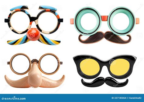 Set of Fake Nose Glasses Googles Moustache Novelty Disguise Dress Up ...