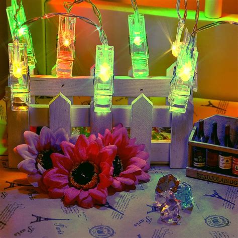 Buy MIRADH LED Photo String Lights- 20 Photo Clips Plug Powered Fairy ...