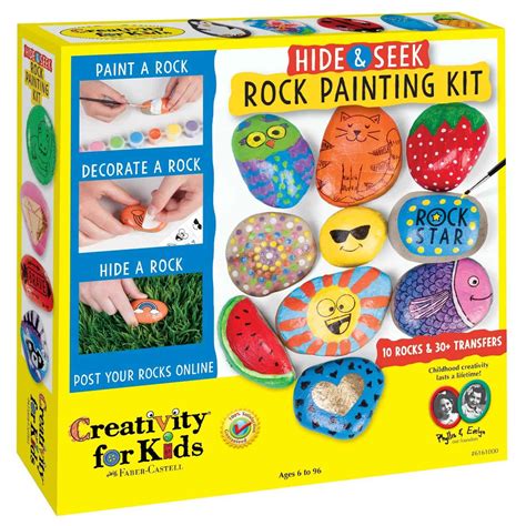 Creativity for Kids Hide and Seek Rock Painting Kit - Passing Down the Love