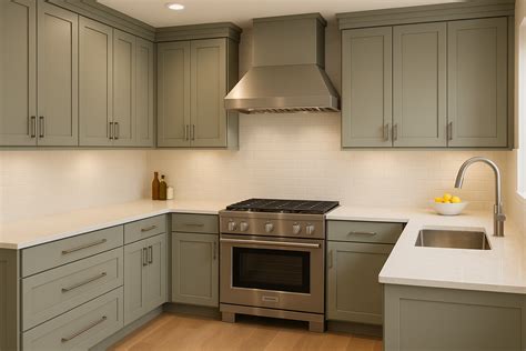 Acacia Haze Kitchen Cabinets | Sherwin-Williams SW 9132 Cabinet Color ...