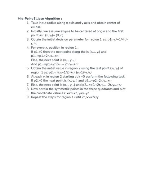 Image result for Midpoint Ellipse Drawing Algorithm Gatevidhyaya