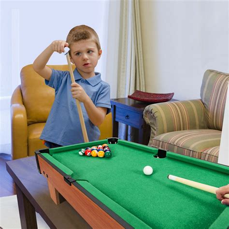 24” Mini Tabletop Pool Table Set Indoor Billiards Table with Accessories