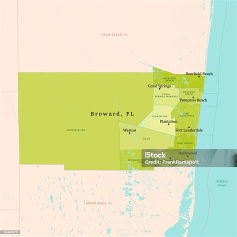 Vetores de Fl Broward County Vector Mapa Verde e mais imagens de ...