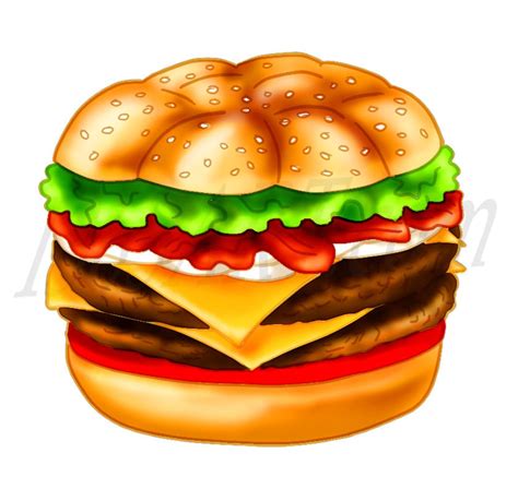 Burger Clipart, Burger Clip Art, Cheeseburger, Hamburger, Scrapbooking ...