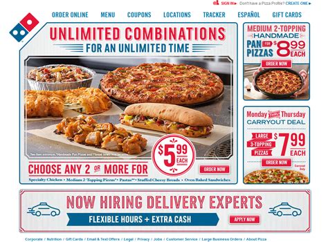 Image result for Domino's Website