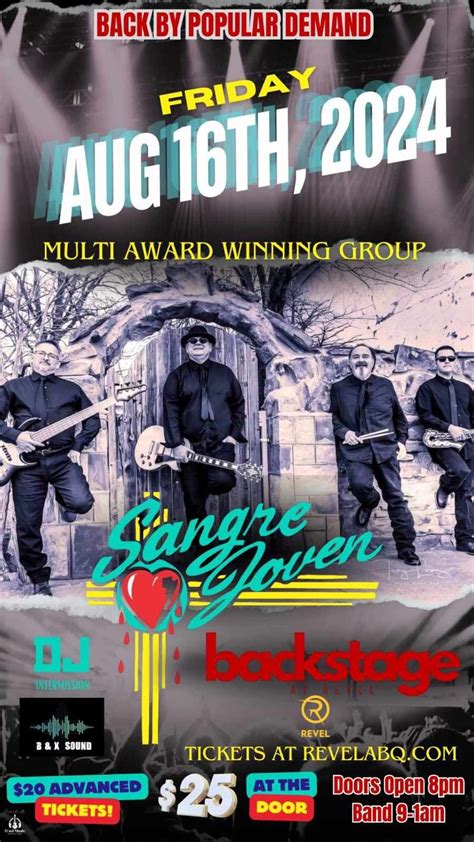 Back By Popular Demand | Revel-Backstage-Alb | B&X Sound | Sangre Joven ...