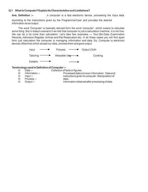 Computer Application notes - BBA - SPPU - Studocu