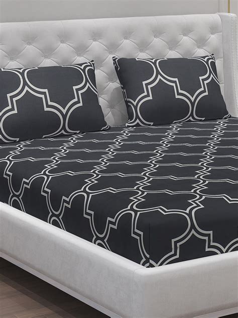 Buy MOCA by Monte Carlo 120 GSM Microfibre Double Bedsheet With 2 ...