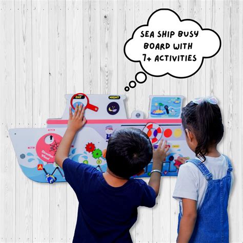 JoGenii |The Funny Mind 7 in 1 Activities Sea Ship Rugged Busy Board ...