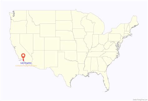 Map of Los Angeles city, California - Thong Thai Real