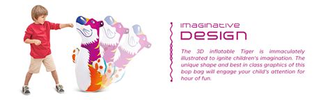 NHR Hit Me Inflated Toy for Kids Inflatable Tiger Toy Water Filled Base ...