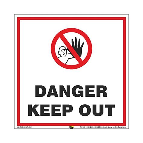 Mr. Safe - Danger Keep out Sign Hard Plastic Lamination 8 Inch X 8 Inch ...
