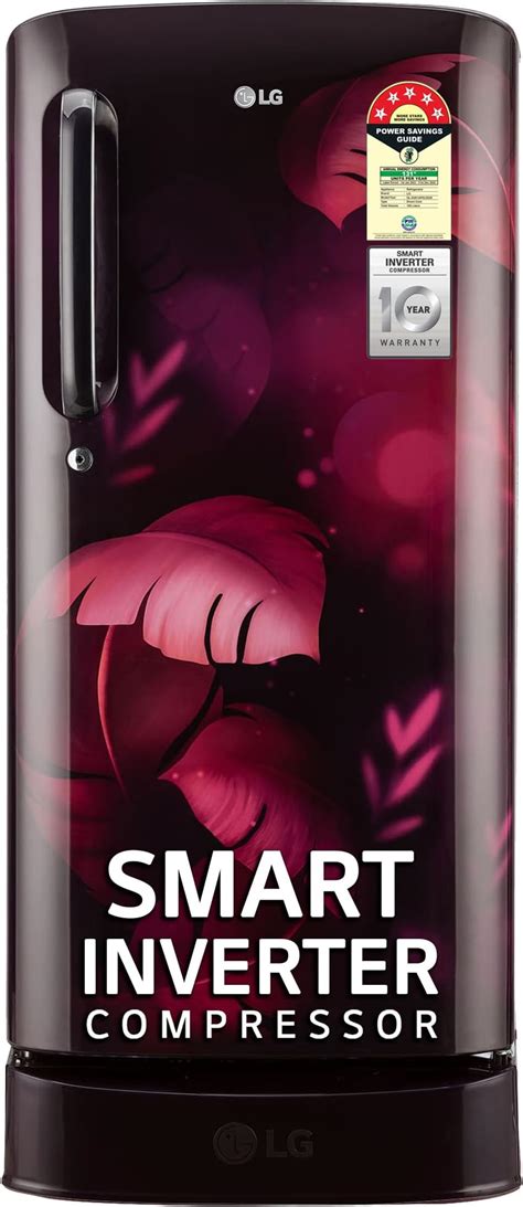 LG 185 L, 5 Star, Smart Inverter, Direct Cool Single Door Refrigerator ...