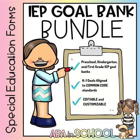 Common Core Standards IEP Goal Bank Preschool and Kindergarten - ABA in ...