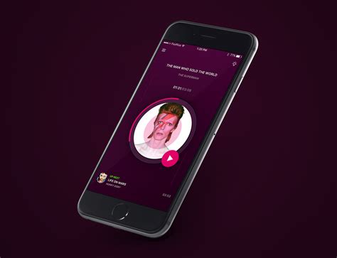 RIP David Bowie - Day69 UI/UX Free Sketch App Challenge on Behance