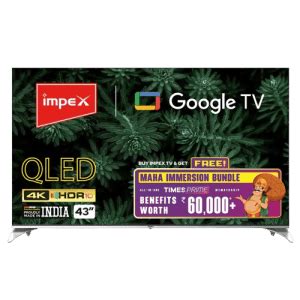 TV :: Impex :: Impex 4K UHD Google QLED TV | 43 inches | Black | 43S4QLC2