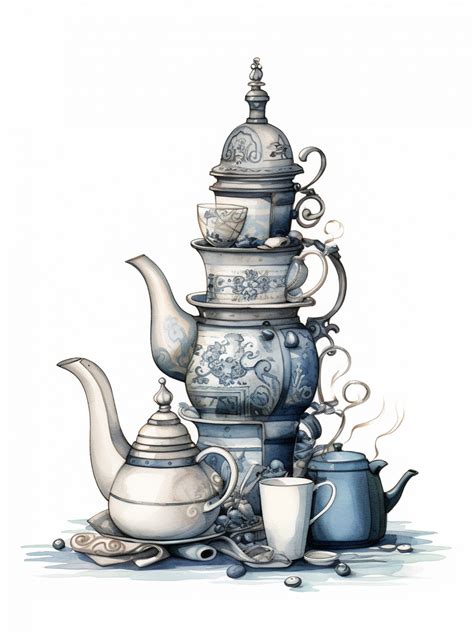 Delft Blue Pottery Illustration Free Stock Photo - Public Domain Pictures